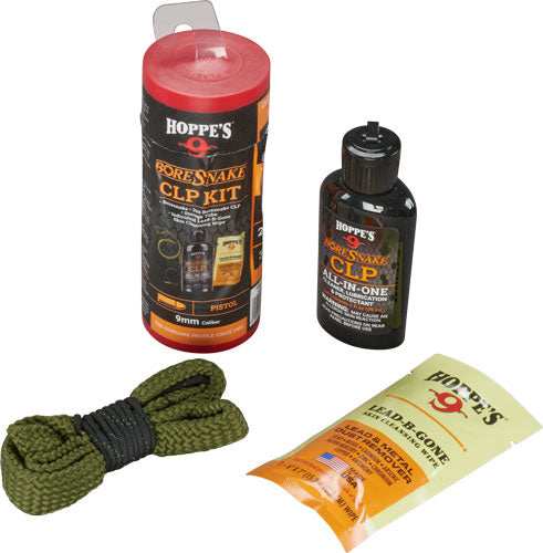 Hoppes Boresnake Cleaning Kit - Combo W/clp 9mm Pistol - Skoutley Outdoors LLC