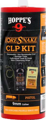 Hoppes Boresnake Cleaning Kit - Combo W/clp 9mm Pistol - Skoutley Outdoors LLC