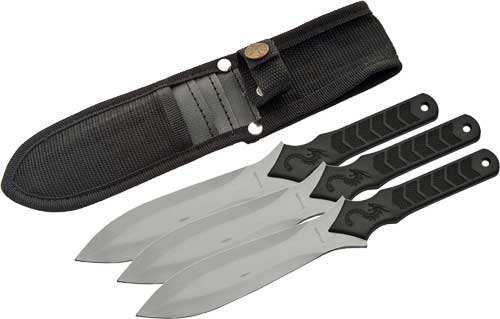 Szco Rite Edge 10" Dragon - Throwing Knife 3pc Set W/shth - Skoutley Outdoors LLC