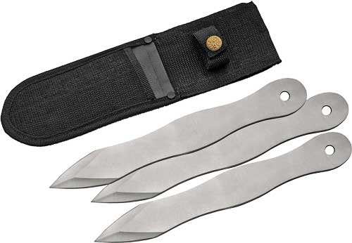 Szco Rite Edge 10" Throwing - Knife 3pc Set W/sheath - Skoutley Outdoors LLC