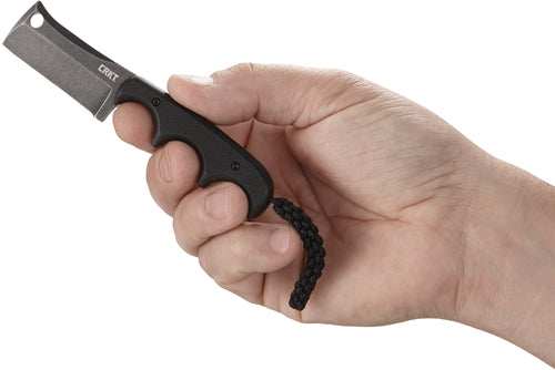 Crkt Minimalist Cleaver Neck - Knife 2.13" Blackout W/sheath - Skoutley Outdoors LLC