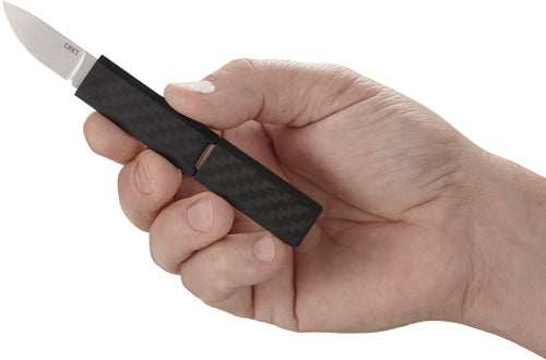 Load image into Gallery viewer, Crkt Scribe 1.74" Plain Edge - Fixed Blade W/cover Cap Black - Skoutley Outdoors LLC
