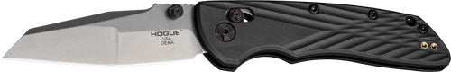 Hogue Deka Able Lock Folder - 3.25" Mod Wharncliffe Poly Blk - Skoutley Outdoors LLC