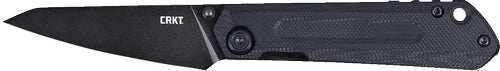 Crkt Straight 2.6" Plain Edge - Black/black G10 D2 - Skoutley Outdoors LLC