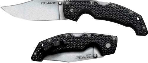Cold Steel Large Voyager 4" - Plain Edge Blade Clip Folder - Skoutley Outdoors LLC