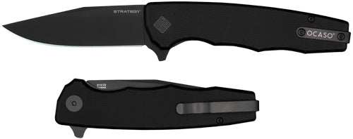Ocaso Knives Strategy 3.5" Fld - Black G-10/black Pvd D2! - Skoutley Outdoors LLC