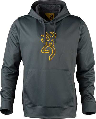 Browning Tech Hoodie Ls - Carbon Gray X-large* - Skoutley Outdoors LLC