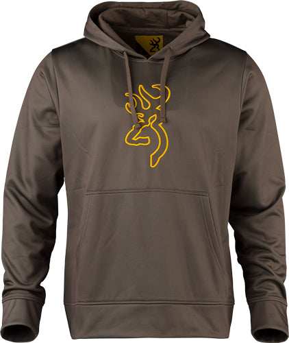 Browning Tech Hoodie Ls - Major Brown Large* - Skoutley Outdoors LLC
