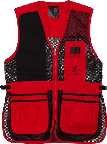Browning Mesh Shooting Vest - R-hand Med Black/red Trim - Skoutley Outdoors LLC