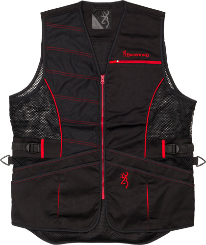Load image into Gallery viewer, Browning Ace Shooting Vest - R-hand Sm Black/red Trim
