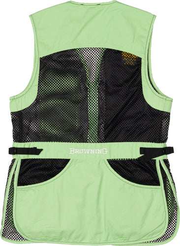 Browning Mesh Shooting Vest R- - Hand Women's Lg Black/neomint - Skoutley Outdoors LLC
