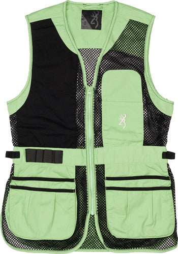 Browning Mesh Shooting Vest R- - Hand Women's Lg Black/neomint - Skoutley Outdoors LLC