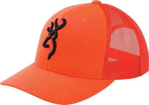 Browning Cap Proof Blazeorange - W/buckmark Mesh Back Mid Prfle - Skoutley Outdoors LLC