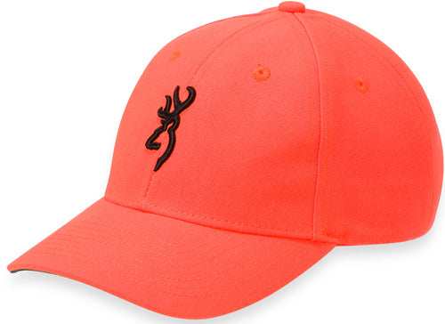 Browning Cap Youth Safety - Orange W/3d Buck Mark Logo Adj - Skoutley Outdoors LLC
