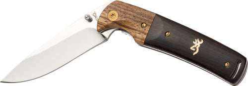 Browning Knife Buckmark - Folding Hunter 3" Blade Wood - Skoutley Outdoors LLC