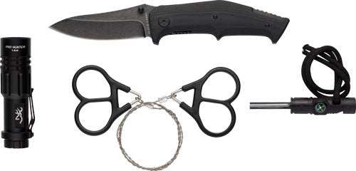 Browning Outdoorsman Survival - Knife Light Saw Firestarter - Skoutley Outdoors LLC