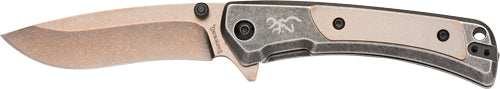 Browning Knife Jericho 3" Fldr - Copper Wash/buckmark D2* - Skoutley Outdoors LLC