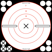B/c Target Shoot-n-c 8" White/ - Black X-bull's-eye 6 Targets - Skoutley Outdoors LLC