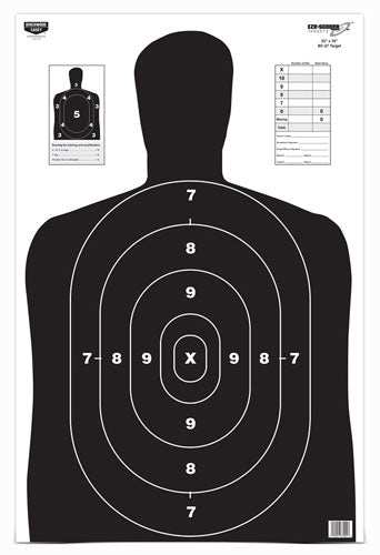 B/c Target Eze-scorer 23"x35" - Bc27 Silhouette 5 Targets - Skoutley Outdoors LLC