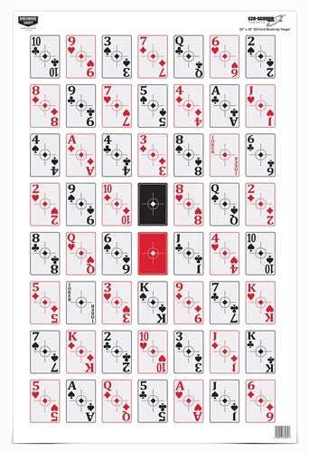 B/c Target Eze-scorer 23"x35" - 52-card Shoot-up 5 Targets - Skoutley Outdoors LLC
