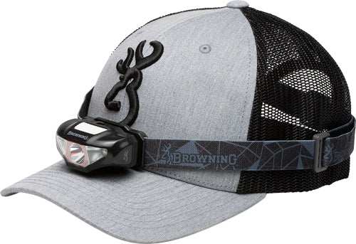 Browning Cap/headlamp Combo - Gray/blk W/100 Lumen Light! - Skoutley Outdoors LLC