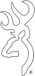 Browning Buck Mark Decal 6" - White Flat - Skoutley Outdoors LLC