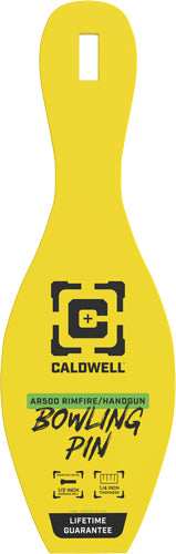 Caldwell Ar500 Rimfire Bowling - Pin Target 1/4" Yellow - Skoutley Outdoors LLC