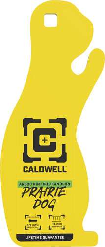 Caldwell Ar500 Rimfire Prairie - Dog Target 1/4" Yellow - Skoutley Outdoors LLC