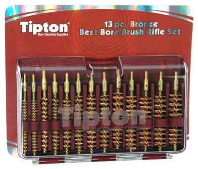 Tipton 13-piece Bronze Rifle - Bore Brush Set W/storage Case - Skoutley Outdoors LLC