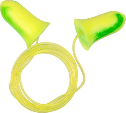 Ultrx Tethered Tapered Foam - Ear Plugs 5-pair Lime/yellow - Skoutley Outdoors LLC