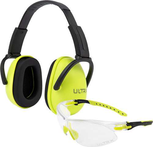 Ultrx Blocker Ear & Eye Combo - Youth Lime Muff/clear Eyes - Skoutley Outdoors LLC