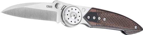 Crkt Walker 2.93" Plain Edge - Folder Ss/wood Blade Btn Lock - Skoutley Outdoors LLC