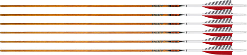 Easton Arrow 6.5 Carbon Legacy - 340 4" Feather Left Heli. 6pk
