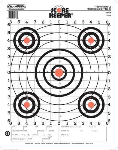 Champion Scorekeeper 100 Yd - Sight In Orange/black 12-pack - Skoutley Outdoors LLC