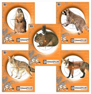 Champion Critter Series Target - Paper 2ea. Of 5 Animals 10-pk. - Skoutley Outdoors LLC