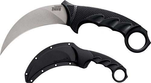 Cold Steel Steel Tiger 4.75" - Plain Edge Hooked Blade W/shth - Skoutley Outdoors LLC