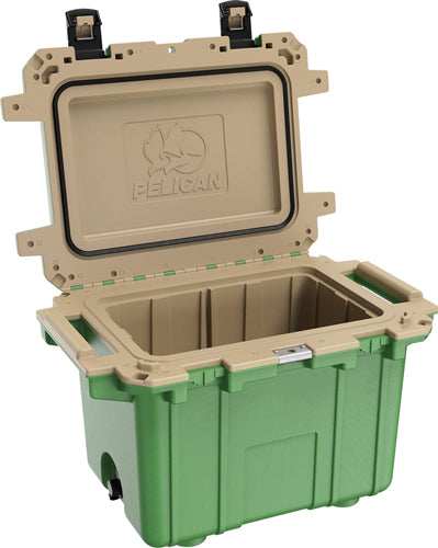 Pelican Coolers Im 50 Quart - Hunter Green/tan - Skoutley Outdoors LLC