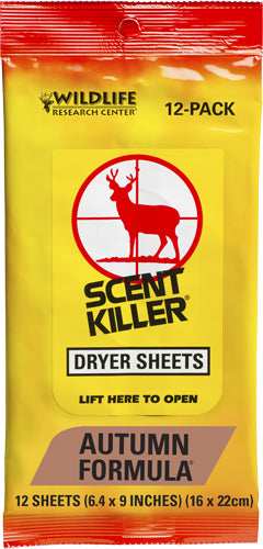 Wrc Dryer Sheets Scent Killer - Autumn Formula 12-pack - Skoutley Outdoors LLC