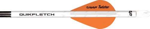 Nap Quickfletch W/2" Twister - Vanes White/orange/orange 6pk - Skoutley Outdoors LLC
