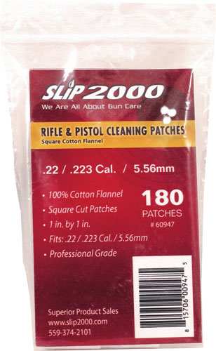Slip 2000 Cleaning Patches 1" - Square .22 Caliber 180-pack - Skoutley Outdoors LLC