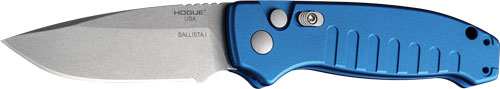 Hogue Ballista-i Button Auto - Drop Point Blade Tmbld Blu 3.5 - Skoutley Outdoors LLC