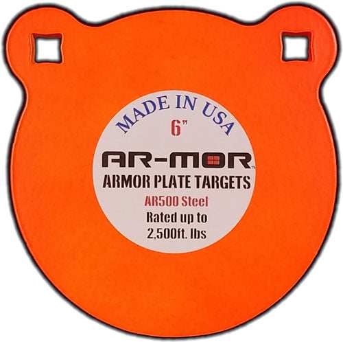Ar-mor 6" Ar500 Steel Gong - 3/8" Thick Steel Orange Round - Skoutley Outdoors LLC