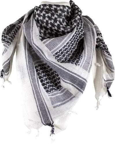 Red Rock Shemagh Head Wrap - White/black - Skoutley Outdoors LLC