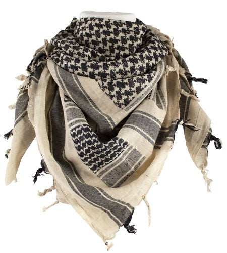 Red Rock Shemagh Head Wrap - Khaki/black - Skoutley Outdoors LLC