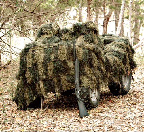 Red Rock Ghillie Blind 5'x12' - Woodland Camouflage Netting - Skoutley Outdoors LLC