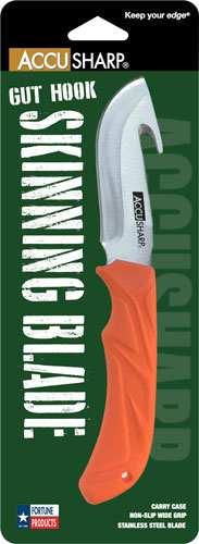Accusharp Gut-hook Knife 3.5" - Blade Non Slip Grip - Skoutley Outdoors LLC