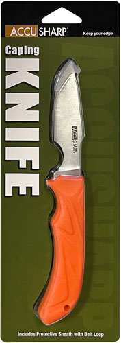 Accusharp Caping Knife 3" - Blade Non Slip Grip W/sheath - Skoutley Outdoors LLC