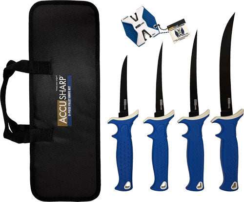 Accusharp 6-piece Fillet Knife - Kit W/sharpener & Zip Case - Skoutley Outdoors LLC