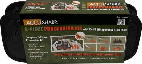 Accusharp 6-piece Processing - Kit W/sharpener & Headlamp - Skoutley Outdoors LLC