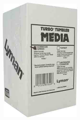 Lyman Turbo Tumbler Media - Corn Cob Plus 10 Lb Box - Skoutley Outdoors LLC